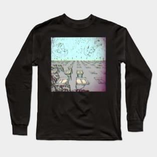 gray house with mechanical windows with the meaning of life people are like birds Long Sleeve T-Shirt